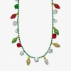 Mixit Holiday Light Bulbs And Bells Womens 30 Inch Beaded Necklace In Multi