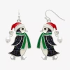Mixit Holiday Penguin Womens Drop Earrings In Blue