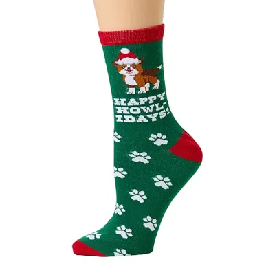 Mixit Holiday Socks Womens 1 Pair Crew Socks In Multi