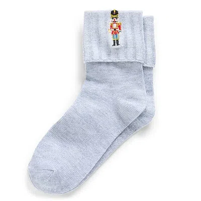 Mixit Holiday Socks Womens 1 Pair Turncuff Socks In Gray