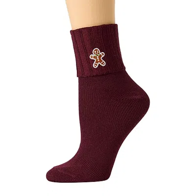 Mixit Holiday Socks Womens 1 Pair Turncuff Socks In Red