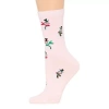 Mixit Holiday Womens Crew Socks In Pink
