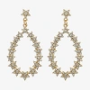 Mixit Hypoallergenic Gold Tone Womens Cubic Zirconia Star Hypoallergenic Drop Earrings In Gold
