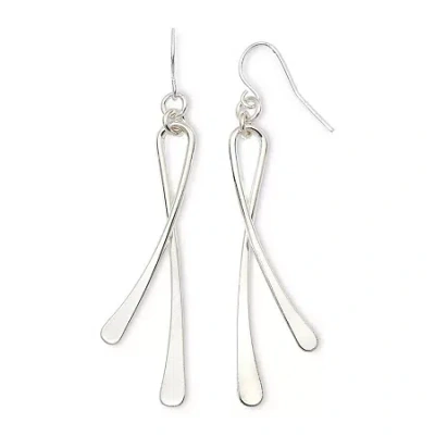 Mixit Hypoallergenic Silver Tone Womens Hypoallergenic Drop Earrings In Gray