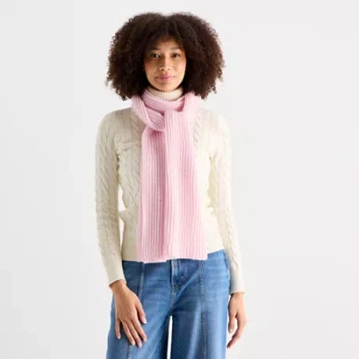 Mixit Knit Oblong Scarf In Pink