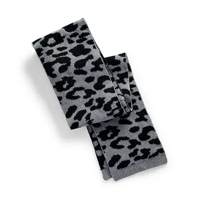 Mixit Leopard Jaquard Oblong Scarf In Gray