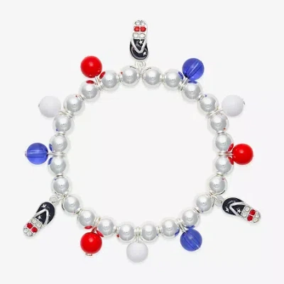 Mixit Patriotic Flip Flop Womens Charm Bracelet In Multi