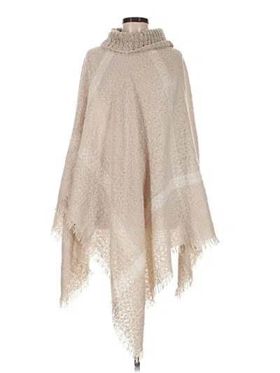 Pre-owned Mixit Poncho In Tan