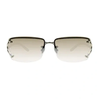 Mixit Rimless Womens Uv Protection Rectangular Sunglasses In Red