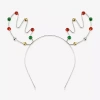 Mixit Silver Tone Festive Reindeer Antlers Headband In Metallic