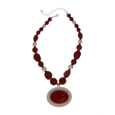 Mixit Silver Tone Womens 18 Inch Pendant Necklace In Multi