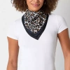 Mixit Small Sqaure Satin Like Cheetah Square Scarf In Multi