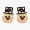 Mixit Snowman Multi Color Glass 31.5mm Stud Earrings In Multi