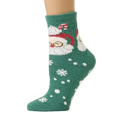 Mixit Warm And Soft Holiday Themed Socks Womens 1 Pair Crew Socks In Green