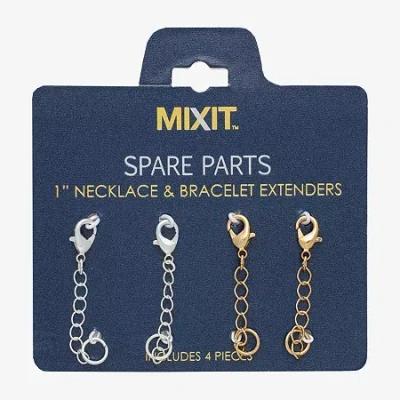 Mixit Womens 1 Inch Hypoallergenic Necklace Extender In Metallic
