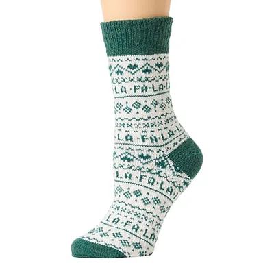 Mixit Womens 1 Pair Crew Socks In Green