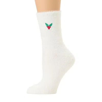 Mixit Womens 1 Pair Crew Socks In White