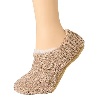 Mixit Womens 1 Pair Slipper Socks In Beige