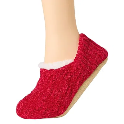 Mixit Womens 1 Pair Slipper Socks In Red