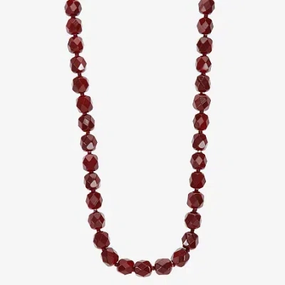 Mixit Womens 17 Inch Beaded Necklace In Gold