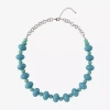 Mixit Womens 18 Inch Beaded Necklace In Blue