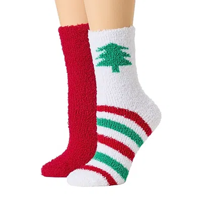 Mixit Womens 2 Pair Crew Socks In Blue