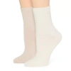 Mixit Womens 2 Pair Quarter Ankle Socks In White