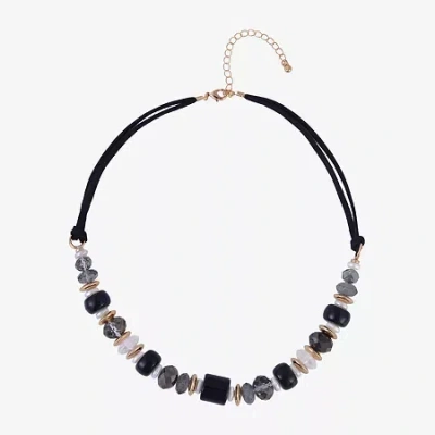 Mixit Womens 20 Inch Beaded Necklace In Orange