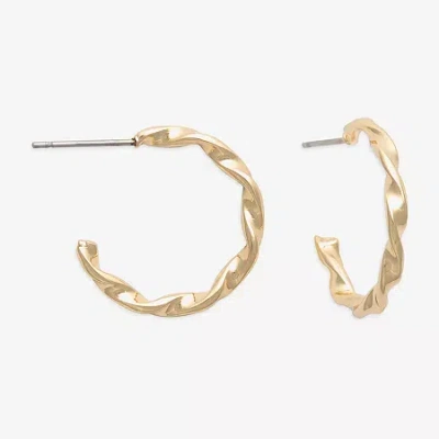 Mixit Womens 21.1mm Hypoallergenic Hoop Earrings In Gold