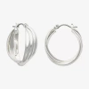 Mixit Womens 21.6mm Hypoallergenic Hoop Earrings In Silver