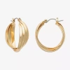 Mixit Womens 21.6mm Hypoallergenic Hoop Earrings In Gold