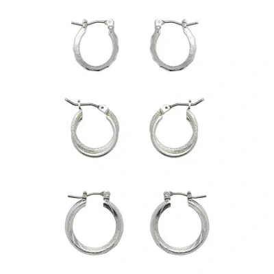 Mixit Womens 3 Pair Earring Set In Metallic