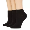 Mixit Womens 3 Pair Low Cut Socks In Black