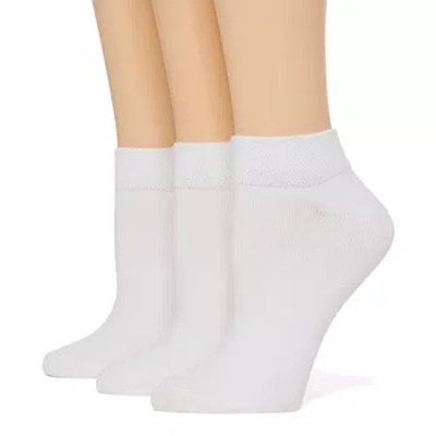 Mixit Womens 3 Pair Low Cut Socks In White