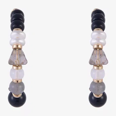 Mixit Womens 31.6mm Circle Hoop Earrings In Brown