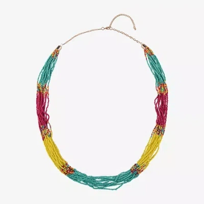 Mixit Womens 39 Inch Beaded Necklace In Multi