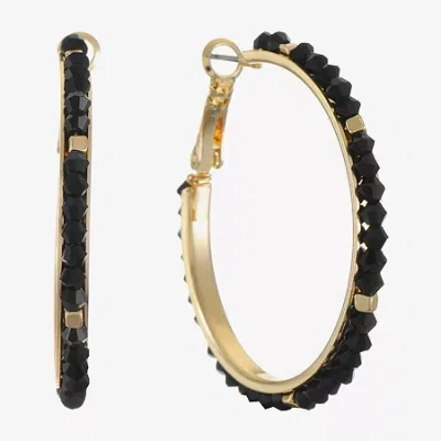 Mixit Womens 43mm Hypoallergenic Hoop Earrings In Black