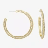 Mixit Womens 50.6mm Hoop Earrings In Gold