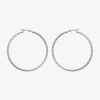 Mixit Womens 55mm Hoop Earrings In Gray