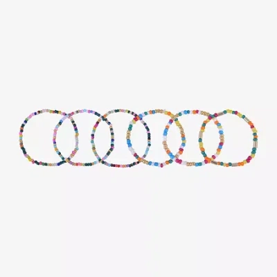 Mixit Womens 6-pc. Bracelet Set In Burgundy