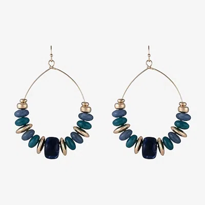 Mixit Womens 72.4mm Hoop Earrings In Yellow