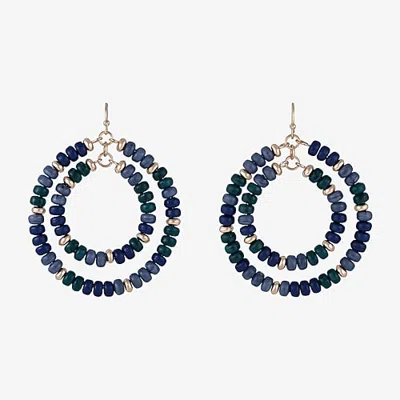 Mixit Womens 85mm Hoop Earrings In Yellow