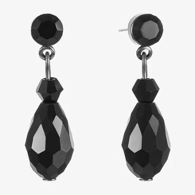 Mixit Womens Black Hypoallergenic Drop Earrings