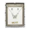 Mixit Womens Butterfly Hypoallergenic 2-pc. Jewelry Set In Metallic