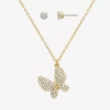 Mixit Womens Butterfly Hypoallergenic 2-pc. Jewelry Set In Gold