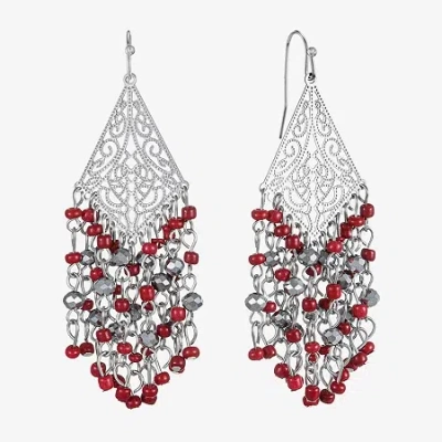 Mixit Womens Chandelier Earrings In Silver