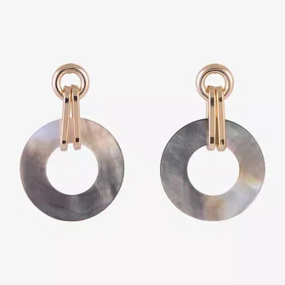 Mixit Womens Circle Drop Earrings In Burgundy