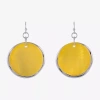 Mixit Womens Circle Drop Earrings In Red