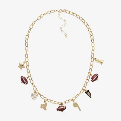 Mixit Womens Cubic Zirconia 18 Inch Pendant Necklace In Yellow