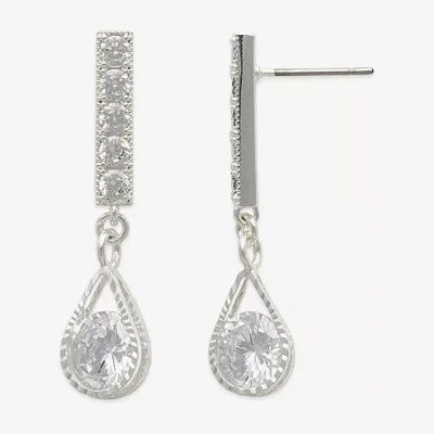 Mixit Womens Cubic Zirconia Hypoallergenic Drop Earrings In Metallic